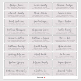 Anpassbare Gästeschriften für Hochzeiten Aufkleber