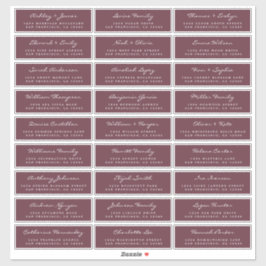 Anpassbare Gästeschriften für Hochzeiten Aufkleber