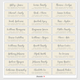 Anpassbare Gästeschriften für Hochzeiten Aufkleber