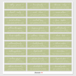 Anpassbare Gästeschriften für Hochzeiten Aufkleber