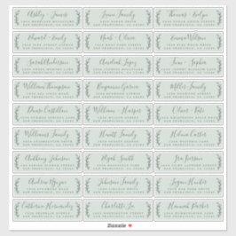 Anpassbare Gästeschriften für Hochzeiten Aufkleber