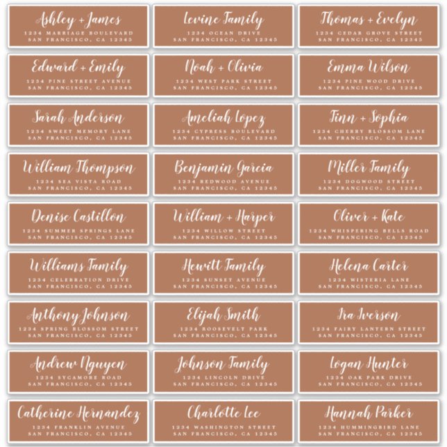 Anpassbare Gästeschriften für Hochzeiten Aufkleber (Vorderseite)