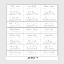 Anpassbare Gästeschriften für Hochzeiten Aufkleber