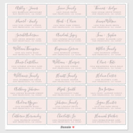 Anpassbare Gästeschriften für Hochzeiten Aufkleber