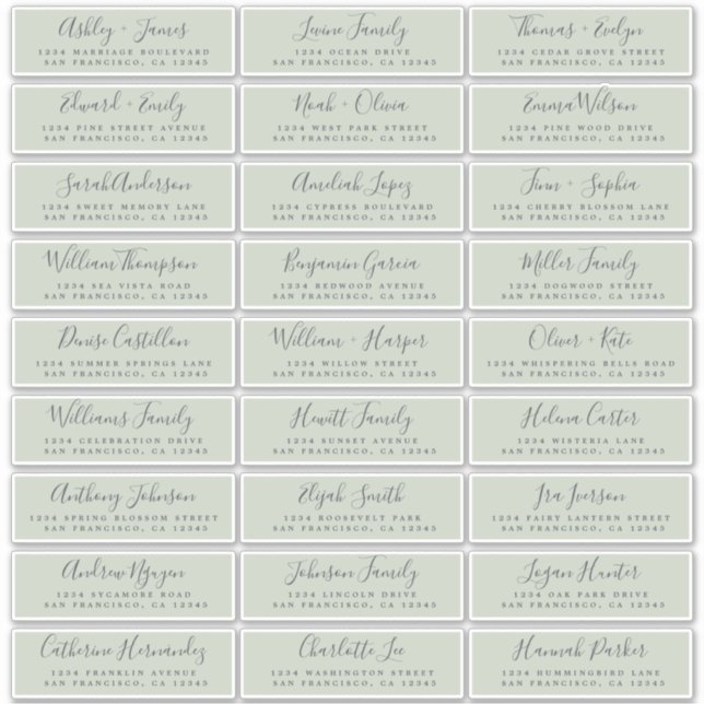 Anpassbare Gästeschriften für Hochzeiten Aufkleber (Vorderseite)