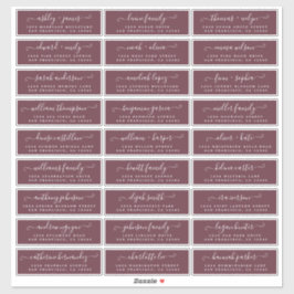 Anpassbare Gästeschriften für Hochzeiten Aufkleber