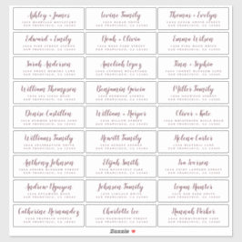 Anpassbare Gästeschriften für Hochzeiten Aufkleber