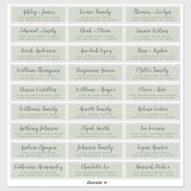 Anpassbare Gästeschriften für Hochzeiten Aufkleber (Blatt)