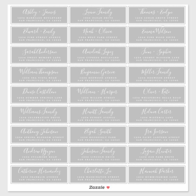 Anpassbare Gästeschriften für Hochzeiten Aufkleber (Blatt)