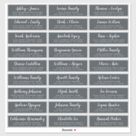 Anpassbare Gästeschriften für Hochzeiten Aufkleber