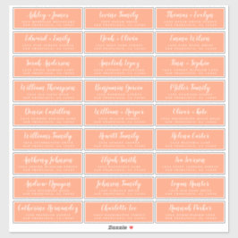 Anpassbare Gästeschriften für Hochzeiten Aufkleber