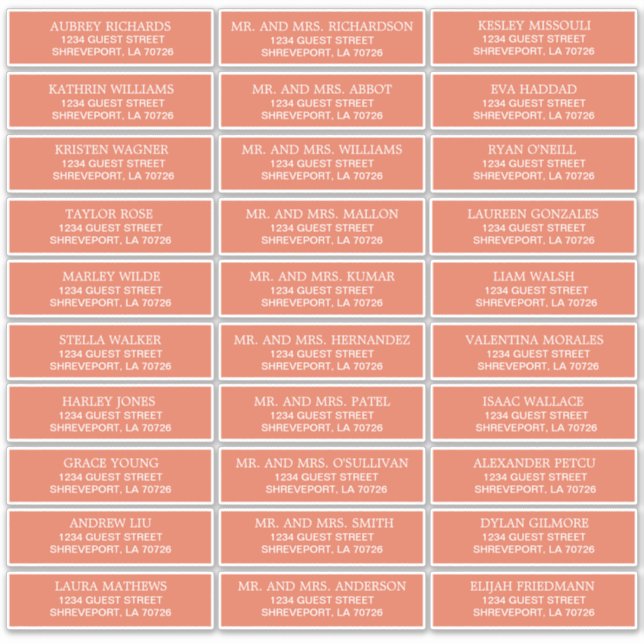 Anpassbare Gästeschriften für Hochzeiten Aufkleber (Vorderseite)