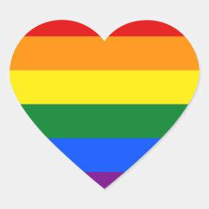 Anpassbare Gay Pride-Sticker Herz-Aufkleber