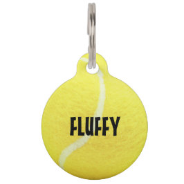 Anpassbare gelbe Tennisball Haustiermarke