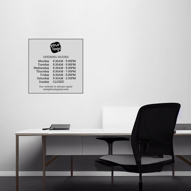 Anpassbare Geschäftszeiten für Logos und Texte Aufkleber (Von Creator hochgeladen)