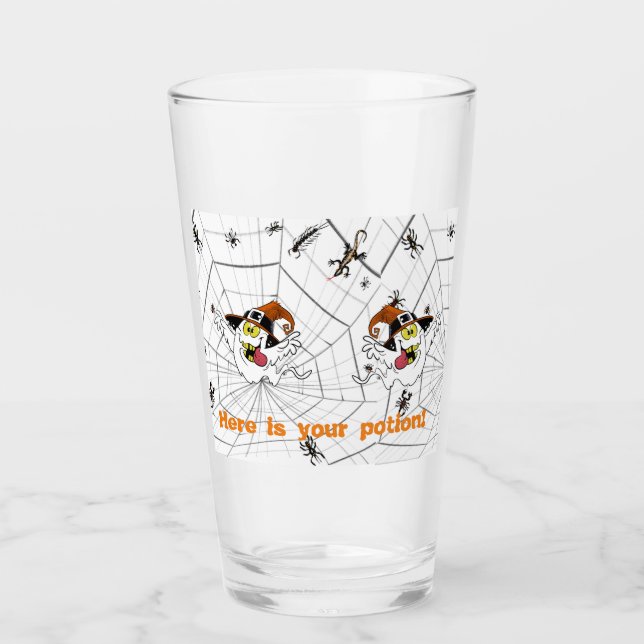 Anpassbare ghoful-Web Halloween-Spinne Glas (Vorderseite)