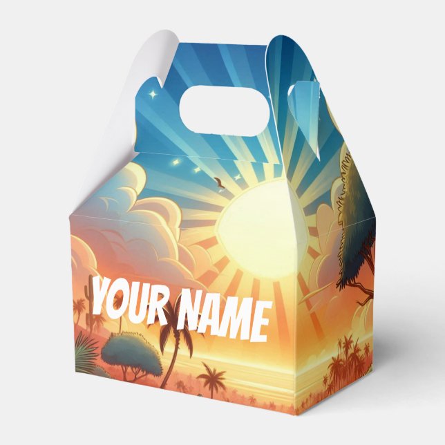 Anpassbare glorreiche Morgenzeit Geschenkschachtel (Rückseite)