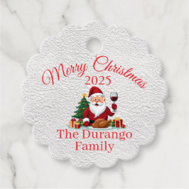 Anpassbare Glücklicher Weihnachtsmann-Christmas-Sc Geschenkanhänger