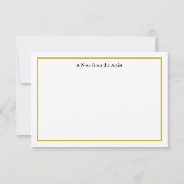 Anpassbare Gold Artist Vielen Dank Note Card Dankeskarte (Vorderseite)