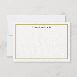 Anpassbare Gold Artist Vielen Dank Note Card Dankeskarte