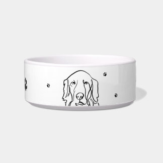 Anpassbare Golden Retriever-Linienkunst Napf