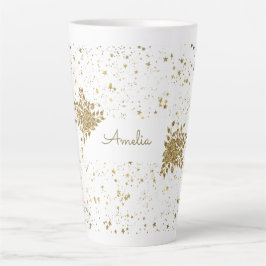 Anpassbare Goldene Sparkle Latte-Tasse Milchtasse