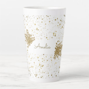 Anpassbare Goldene Sparkle Latte-Tasse Milchtasse