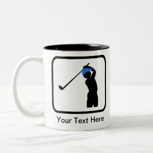 Anpassbare Golfer-Logos Zweifarbige Tasse