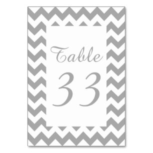 Anpassbare Gray Zigzag-Nummer Tischnummer