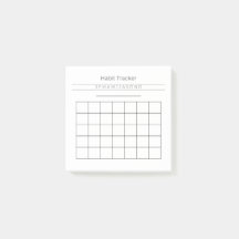 Anpassbare Habit-Tracker Post It Notes 3" x 3"
