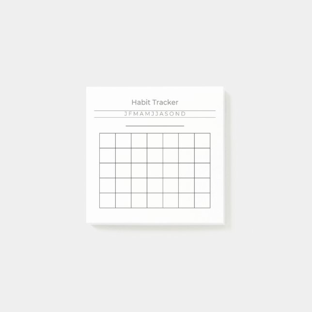 Anpassbare Habit-Tracker Post It Notes 3" x 3" Post-it Klebezettel (Vorderseite)