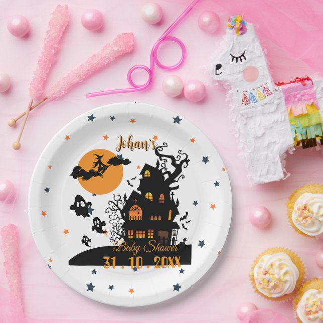 Anpassbare Halloween-Kinderdusche-Teller Pappteller (Party)