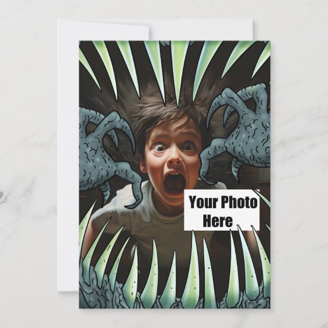 Anpassbare Halloween-Monster-Mund Einladung (Vorderseite)