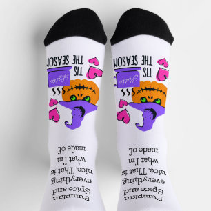 Anpassbare Halloween Pumpkin Gewürzsaisonsocken Socken