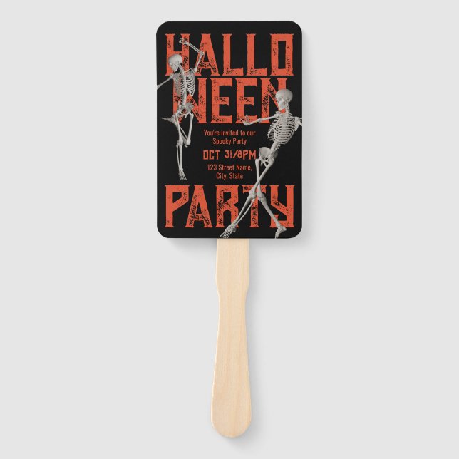 Anpassbare Halloween-Tanzparty Fächer (Vorderseite)