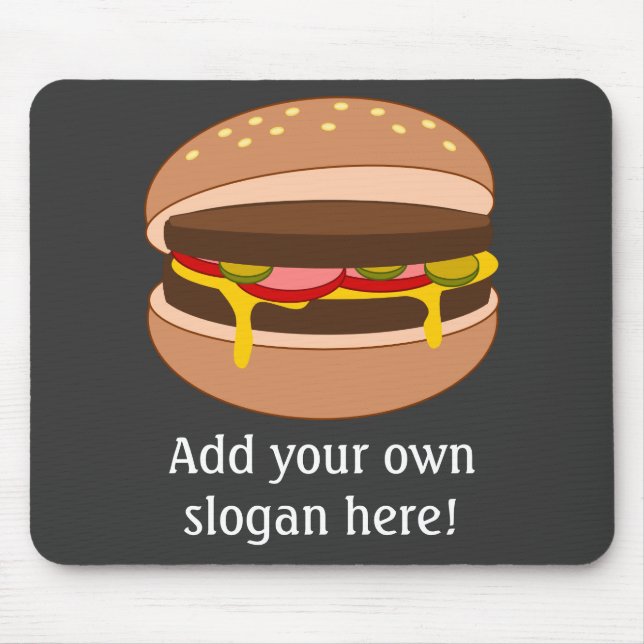 Anpassbare Hamburger-Grafik Mousepad (Vorne)