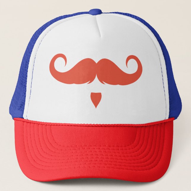 Anpassbare Handlebar-Mustache Truckerkappe (Vorderseite)