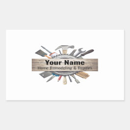 Anpassbare Handyman-Tools Rechteckiger Aufkleber