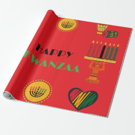 Anpassbare Happy Kwanzaa Geschenkpapier