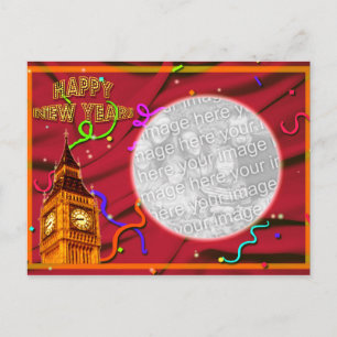 Anpassbare Happy New Year Postcard Feiertagspostkarte