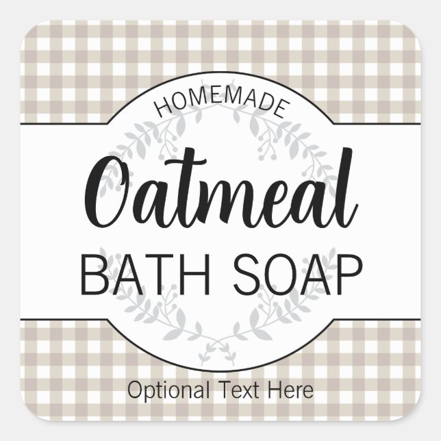 Anpassbare, hausgemachte Marke HM003_03sqv7 Quadratischer Aufkleber (Vorderseite)