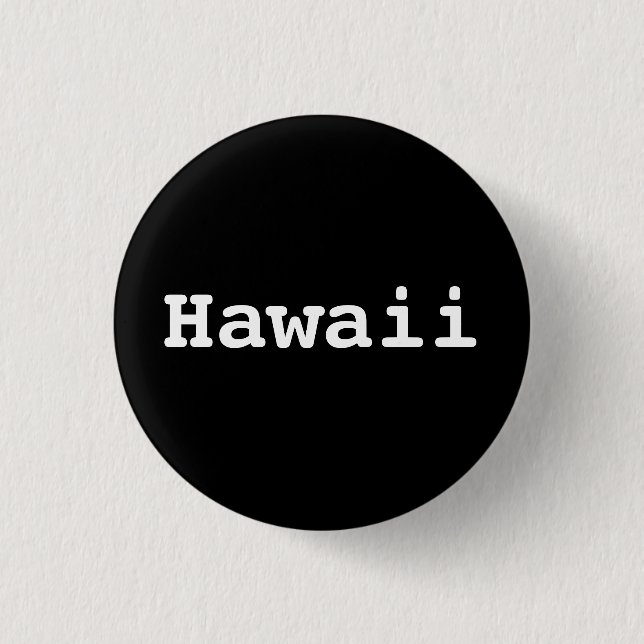 Anpassbare Hawaii-Typografie Button (Vorderseite)