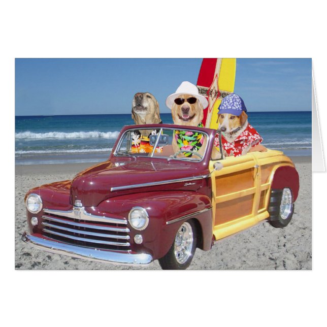 Anpassbare Hawaiianische Surfer Hunde/Labrador (Vorderseite (Horizontal))