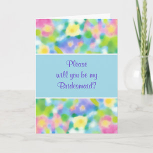 Anpassbare Hazy Primroses Bridesmaid Einladung