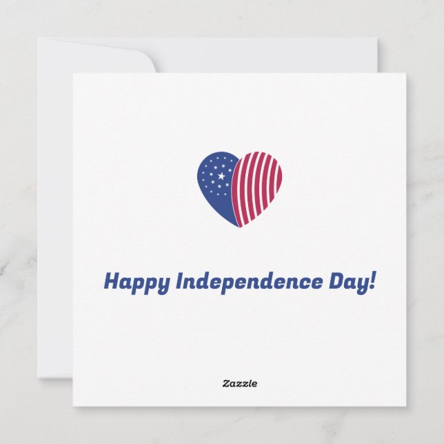 Anpassbare Herzen Amerikas Feiertagskarte (Rückseite)