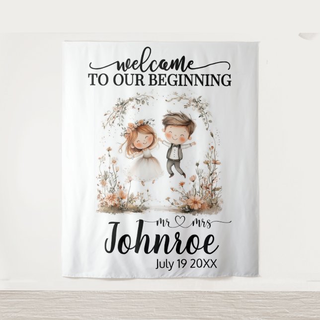 Anpassbare Hintergrund für die Heilung von Whimsik Wandteppich (Vorderseite)