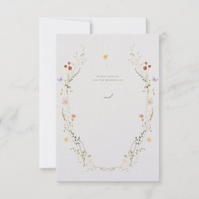 Anpassbare Hochzeitseinladung Einladung (Vorderseite)