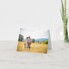 Anpassbare Hochzeitskarte dank Flachkarte Dankeskarte