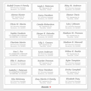 Anpassbare Hochzeitskleber Aufkleber