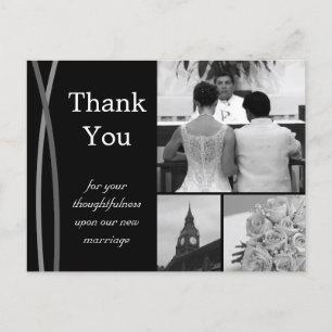Anpassbare Hochzeitsstipps mit Dankeschön-Foto Postkarte